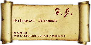 Helmeczi Jeromos névjegykártya
